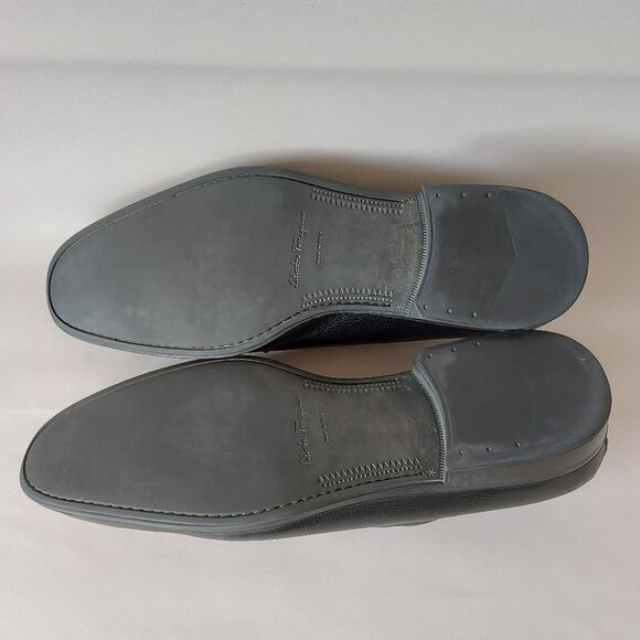 Salvatore Ferragamo Men Oxford Shoes Size 13 Black Leather Comfy Lace-up Loafers main image 11